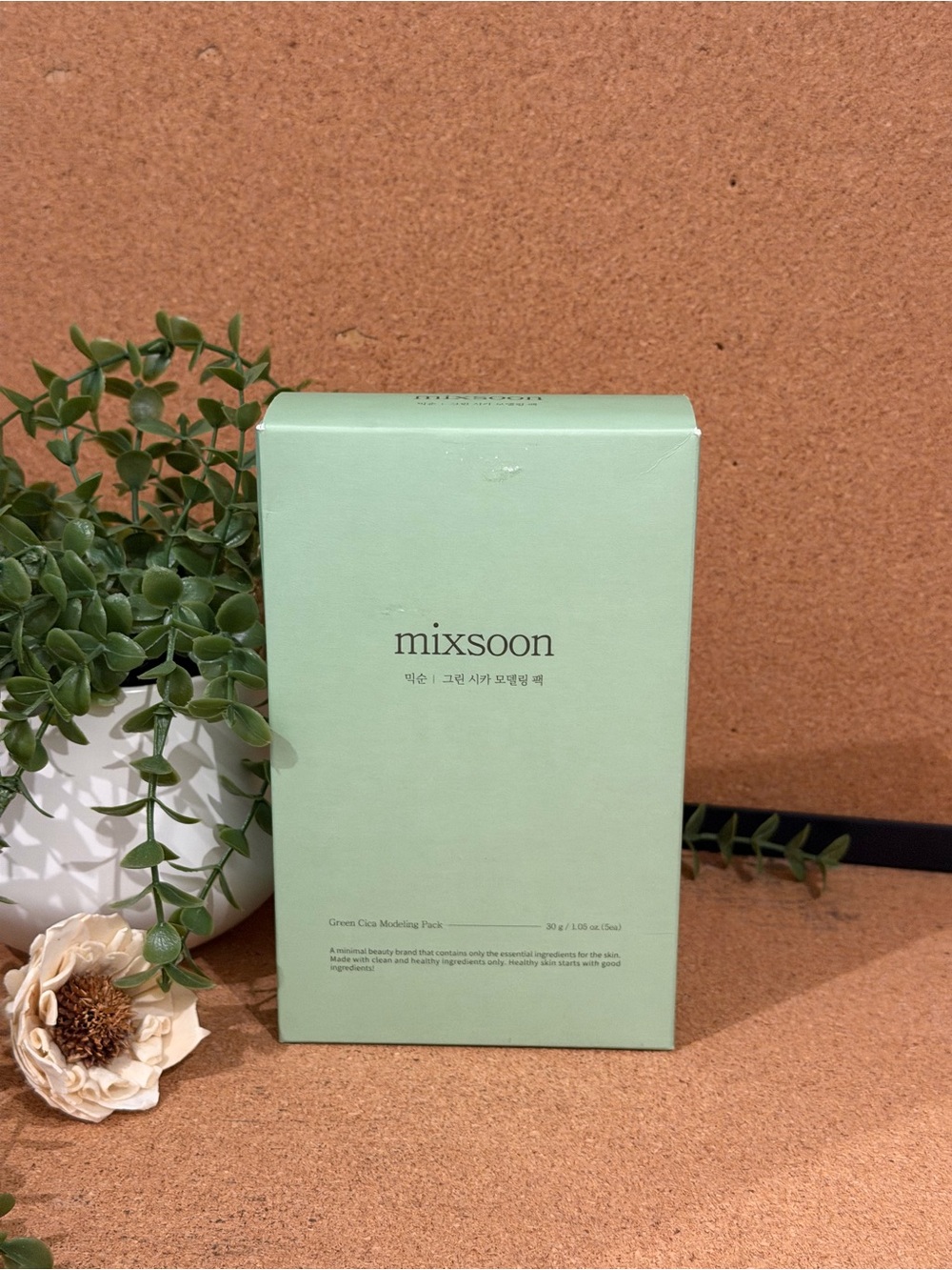 5 Packs Face Mask Green Cica Modeling Pack - Soothing Mask Green MIXSOON Korean
